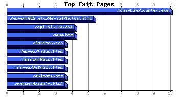 Top Exiting Pages Graph